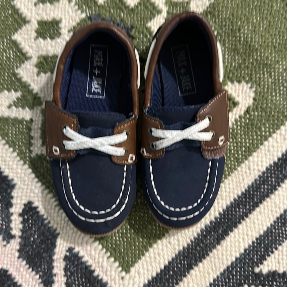 Navy size 10 loafers velcro